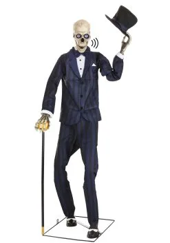 Gentleman Skeleton Animatronic Halloween Decoration -halloween Shop gentleman skeleton decoration alt 3