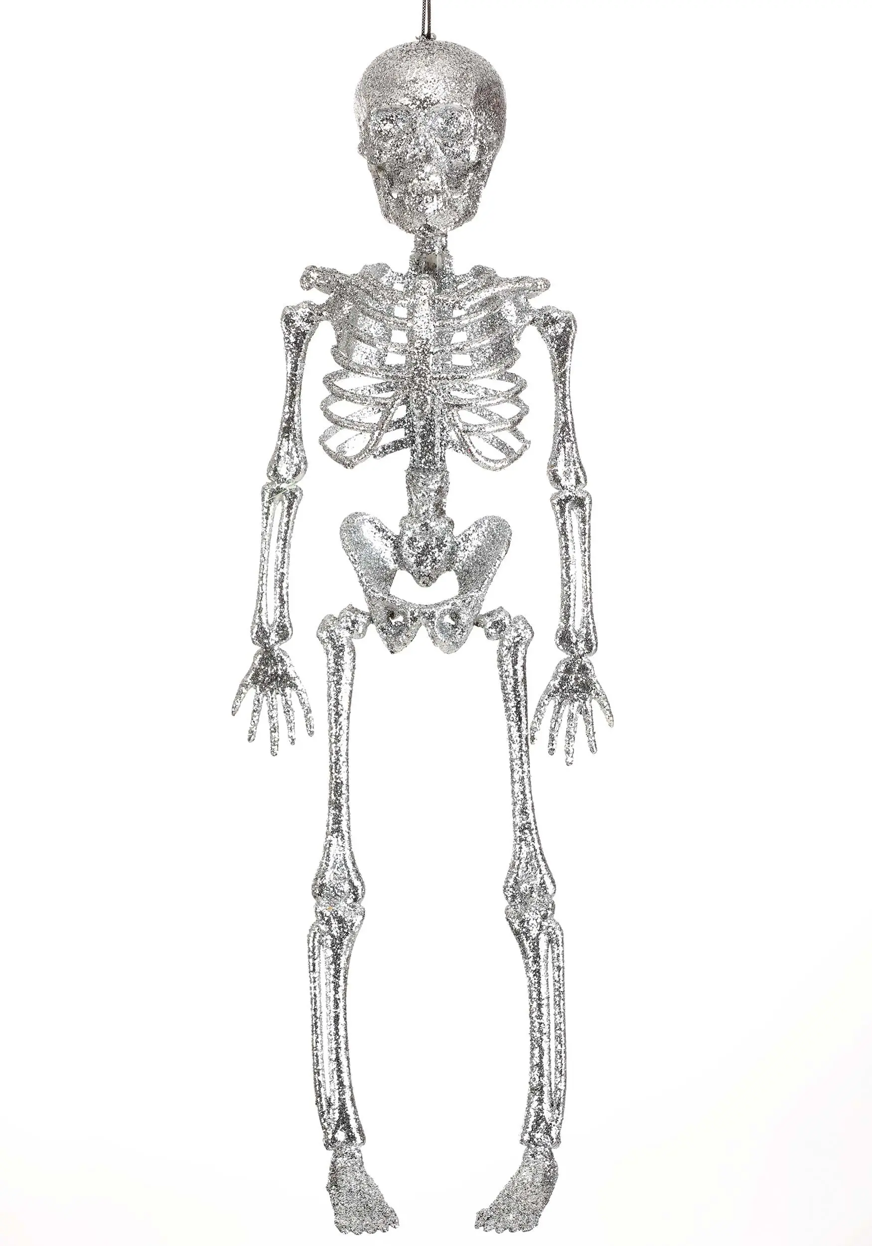 Silver Glitter Skeleton Halloween Decoration 3 Silver Glitter Skeleton Halloween Decoration - Image 3