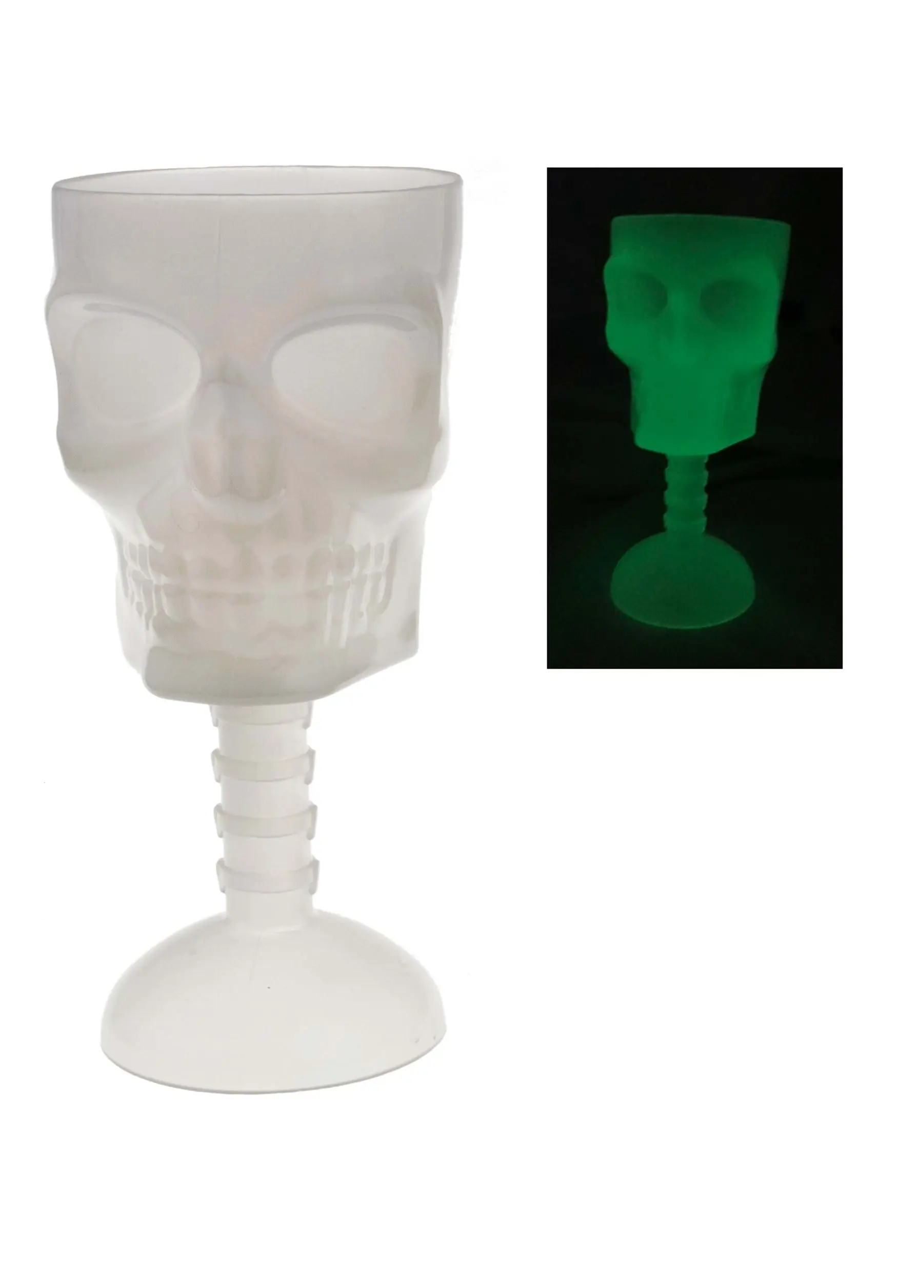 Glow In The Dark Skull Face Goblet 1 Glow In The Dark Skull Face Goblet