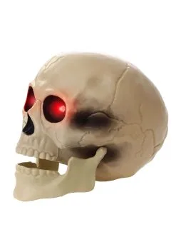 Light Up Glowing Red Eyes Skull Decoration -halloween Shop glowing skull decoration alt 2