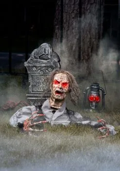 Half Body Zombie With Light Up Red Eyes -halloween Shop half body zombie with red light alt 2