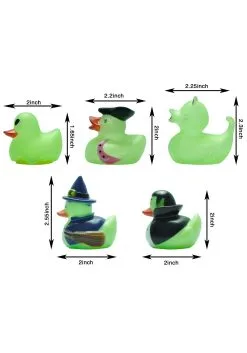 Pack Of 12 Glow In The Dark Halloween Rubber Duckies -halloween Shop halloweem rubber duckies glow in the dark 12 pack alt 3