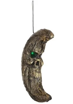Hanging Foam Moon With Green Light-Up Eyes Decoration 5 Hanging Foam Moon With Green Light-Up Eyes Decoration -halloween Shop hanging foam moon with green light alt 2