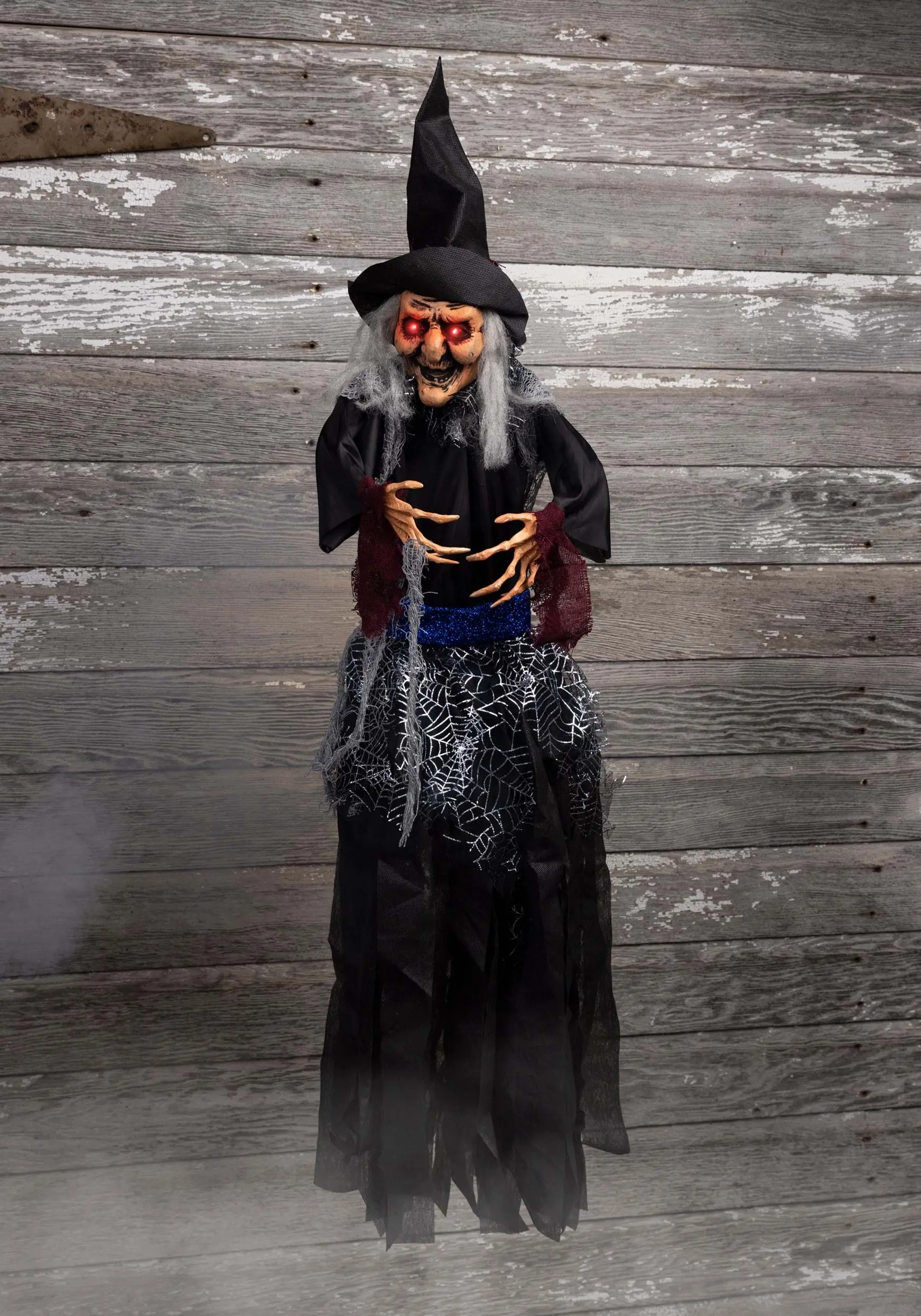 Hanging Light Up Witch Halloween Decoration 1 Hanging Light Up Witch Halloween Decoration