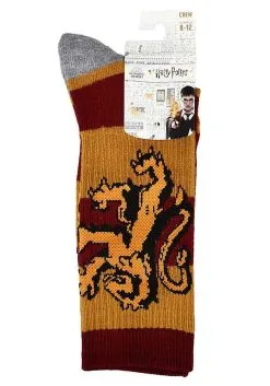 Harry Potter Rugby Stripe Gryffindor Crew Socks 6 Harry Potter Rugby Stripe Gryffindor Crew Socks -halloween Shop harry potter gryffindor rugby strip crew socks alt 2