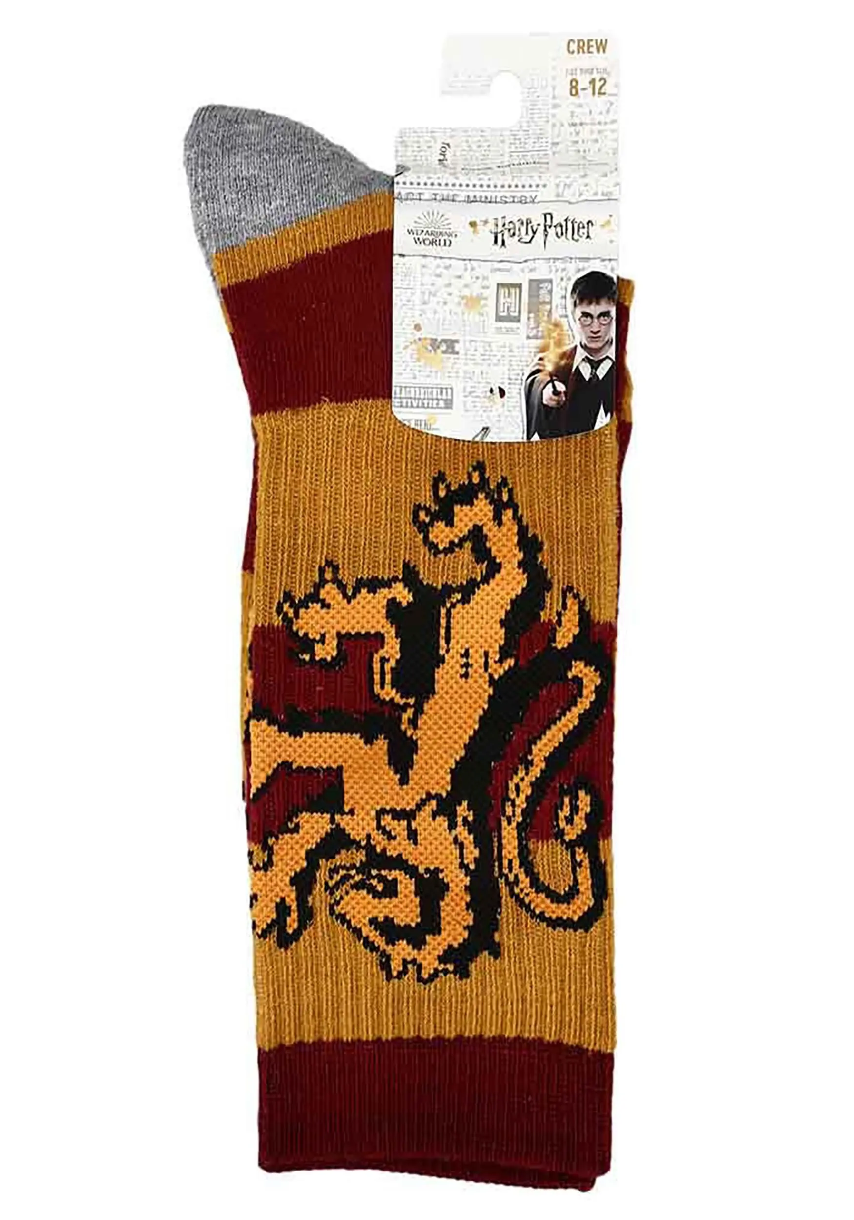 Harry Potter Rugby Stripe Gryffindor Crew Socks 3 Harry Potter Rugby Stripe Gryffindor Crew Socks - Image 3