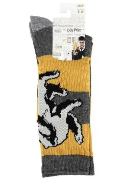 Hufflepuff Harry Potter Rugby Stripe Crew Socks -halloween Shop harry potter hufflepuff rugby stripe crew socks alt 2