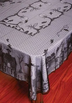Lace Haunted House Tablecloth