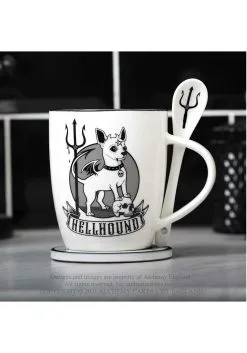 Hellhound Mug And Spoon Set -halloween Shop hellhound mug and spoon set alt 2