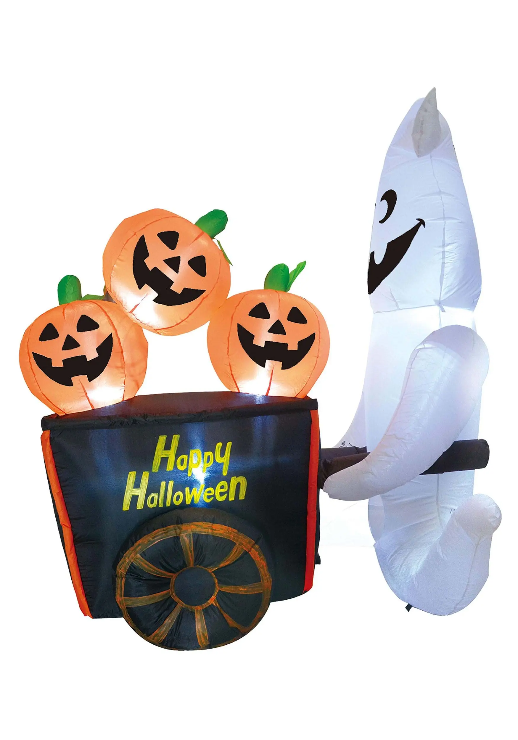 Inflatable 6ft Pumpkin Vendor Ghost 3 Inflatable 6ft Pumpkin Vendor Ghost - Image 3