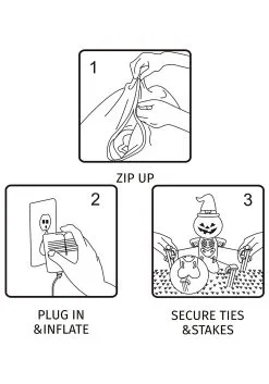 Inflatable 8ft Ghost On Fire Decoration -halloween Shop inflatable 8ft ghost on fire alt 2