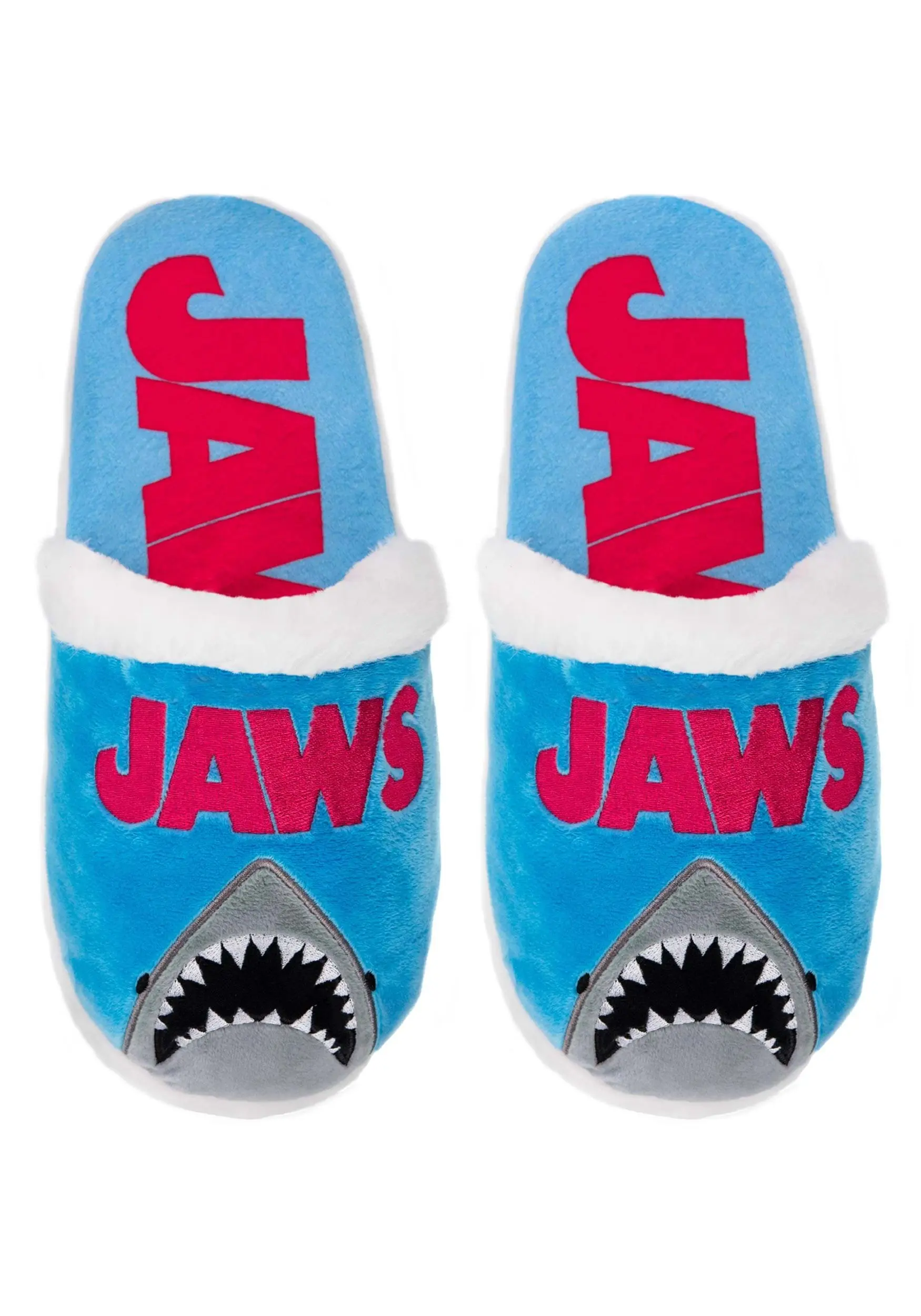 Adult Jaws Fuzzy Slide Slippers 3 Adult Jaws Fuzzy Slide Slippers - Image 3