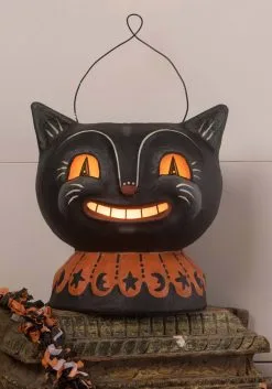 Paper Mache Magic Catty Jack Lantern By Johanna Parker