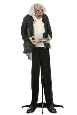 Life Size Animated Old Man Greeter Halloween Decoration -halloween Shop life size animated old man greeter decoration alt 2