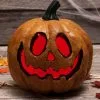 Light Up Happy Pumpkin With Red Lights Decoration