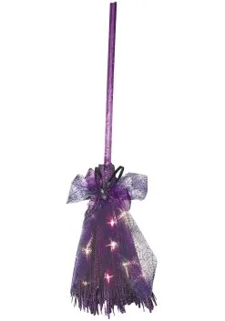Light Up Purple Witches Broom