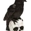 Light Up Raven On A Skull Decor