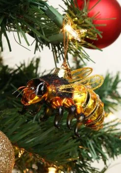 Glass Ornament Honey Bee Noble Gems
