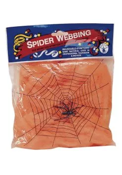Black Light Activated 60g Orange Glow Spider Web