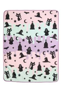 Pastel Halloween Throw Blanket