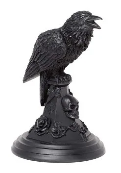 Edgar Allan Poe's Raven Candle Stick Holder 5 Edgar Allan Poe's Raven Candle Stick Holder -halloween Shop poes raven candle stick holder alt 2