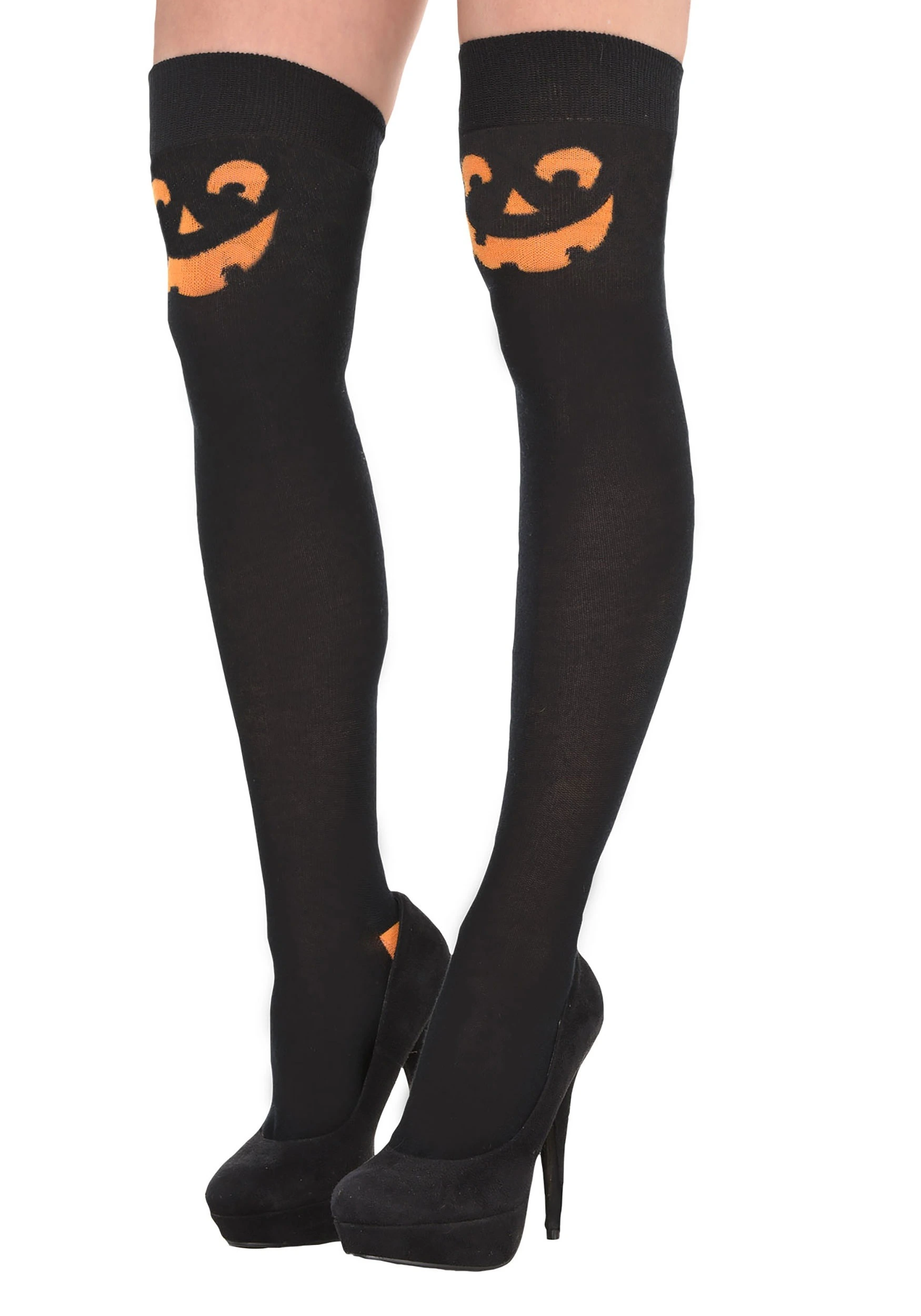 Over The Knee Pumpkin Socks 1 Over The Knee Pumpkin Socks