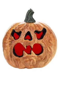 Light Up Haunted Pumpkin With Red Lights Decoration -halloween Shop pumpkin w red light shining1 alt 3