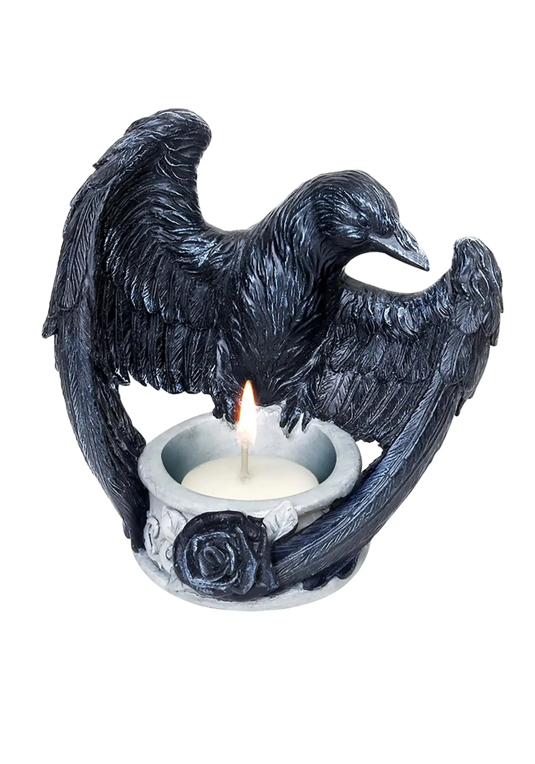 Raven Tea Light Candle Holder 1 Raven Tea Light Candle Holder
