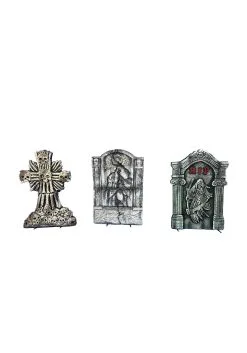 Set Of 3 Tombstones Decorations