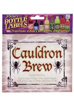 8 Scary Bottle Labels Set -halloween Shop set of 8 scary bottle labels alt 4