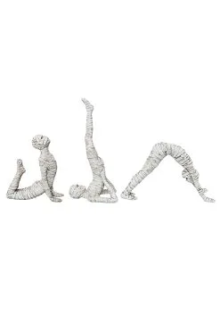 Set Of 3 Mummy Yoga Figurines Halloween Decorations