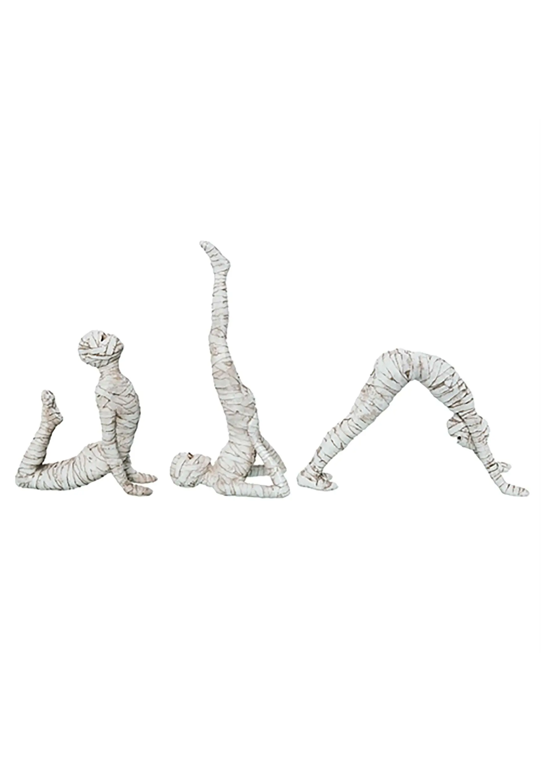 Set Of 3 Mummy Yoga Figurines Halloween Decorations 1 Set Of 3 Mummy Yoga Figurines Halloween Decorations