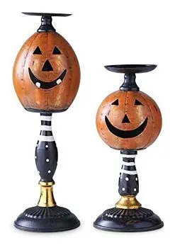 Jack O Lantern Candleholders Set
