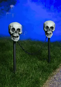 Set Of 4 Skull Pathway Lights