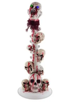 Skull Pillar With Light-Up Eyes