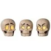 Set Of 3 Skully Head Luminaries