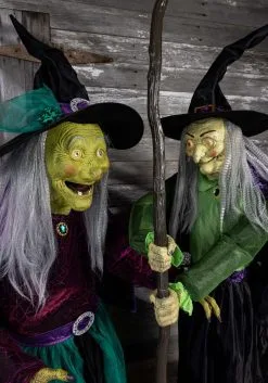 Animated Stirring Up Trouble Witch Decoration -halloween Shop stirring up trouble animated witch decoration alt 5