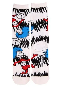 The Cat In The Hat Adult Crew Sock Set -halloween Shop the cat in the hat adult crew sock 3 pack alt 7