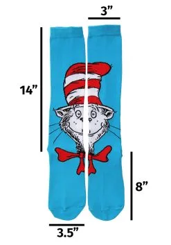 The Cat In The Hat | Knee High Costume Socks -halloween Shop the cat in the hat knee high costume socks alt 2