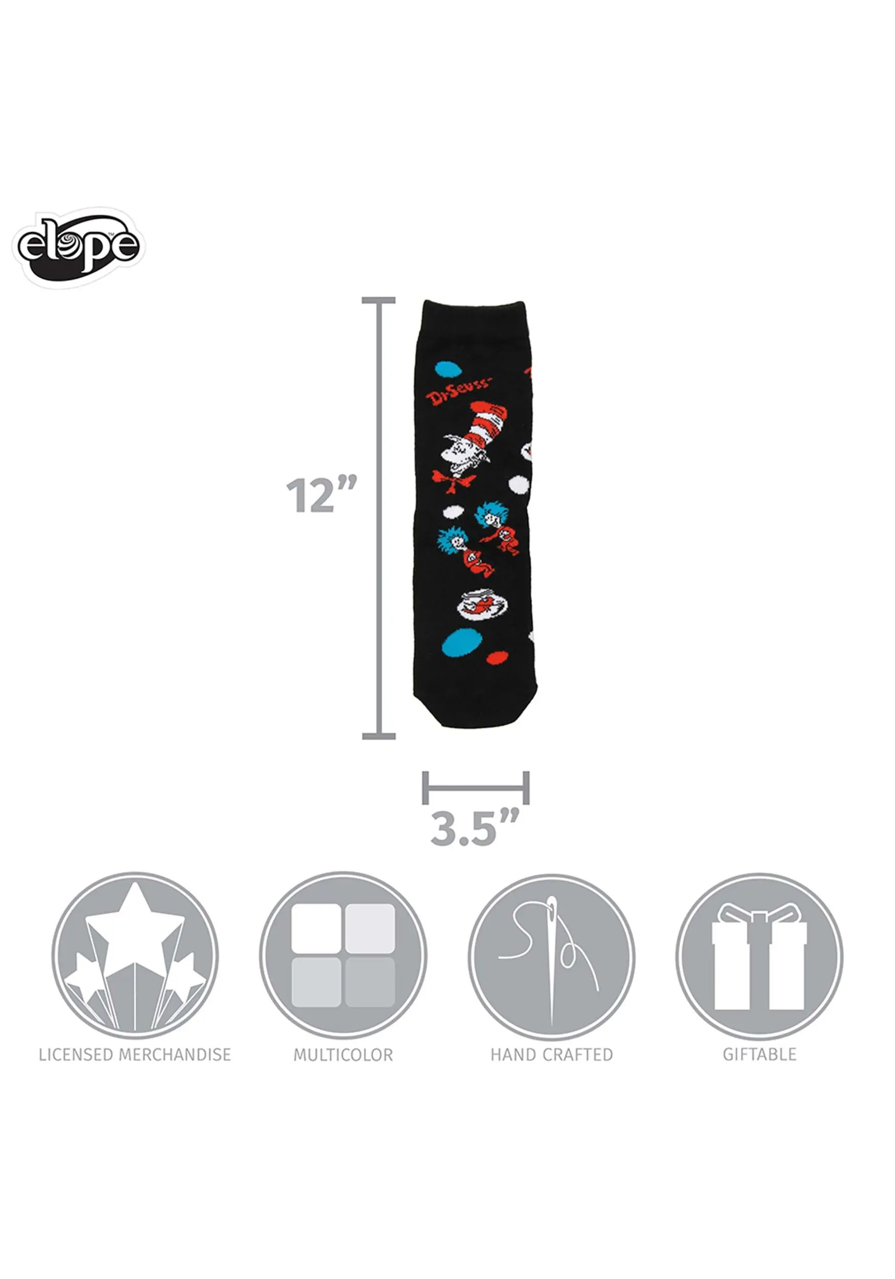The Cat In The Hat Pattern Kid's Socks 3 The Cat In The Hat Pattern Kid's Socks - Image 3