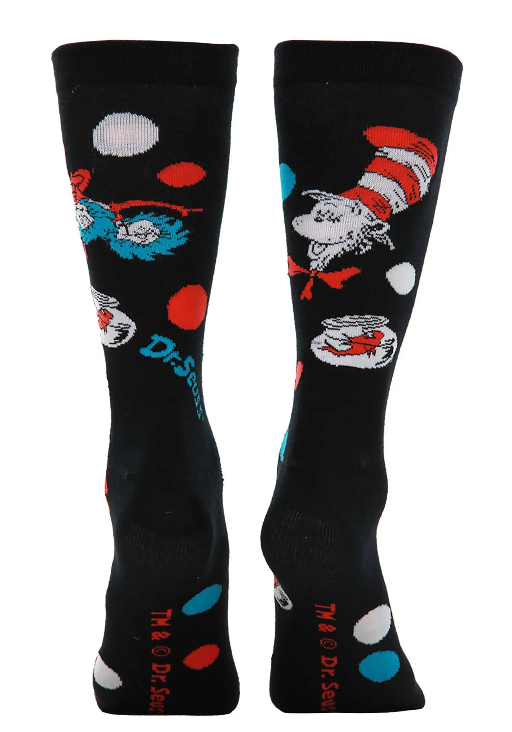 The Cat In The Hat Pattern Socks Adult's 2 The Cat In The Hat Pattern Socks Adult's - Image 2