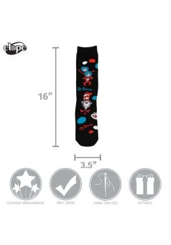 The Cat In The Hat Pattern Socks Adult's 7 The Cat In The Hat Pattern Socks Adult's -halloween Shop the cat in the hat pattern socks adult alt 3