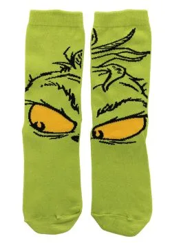 The Grinch Costume Crew Socks -halloween Shop the grinch costume crew socks alt 2