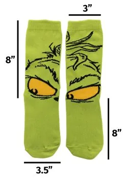 The Grinch Costume Crew Socks -halloween Shop the grinch costume crew socks alt 4