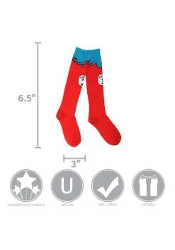 Thing 1 & 2 Costume Socks For Kids 7 Thing 1 & 2 Costume Socks For Kids -halloween Shop thing 1 2 costume kids socks alt 3