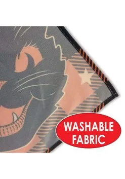 Vintage Halloween Black Cat Fabric Table Cover -halloween Shop vinatage halloween fabric tablecover alt 2