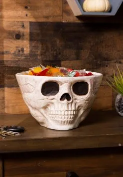 Wide Skull Head Candy Bowl