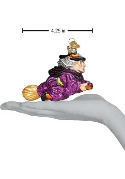Witch Flying On A Broomstick Ornament -halloween Shop witch on broomstick ornament alt 4