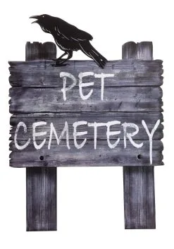 Witch Way Pet Cemetery Sign Halloween Decoration