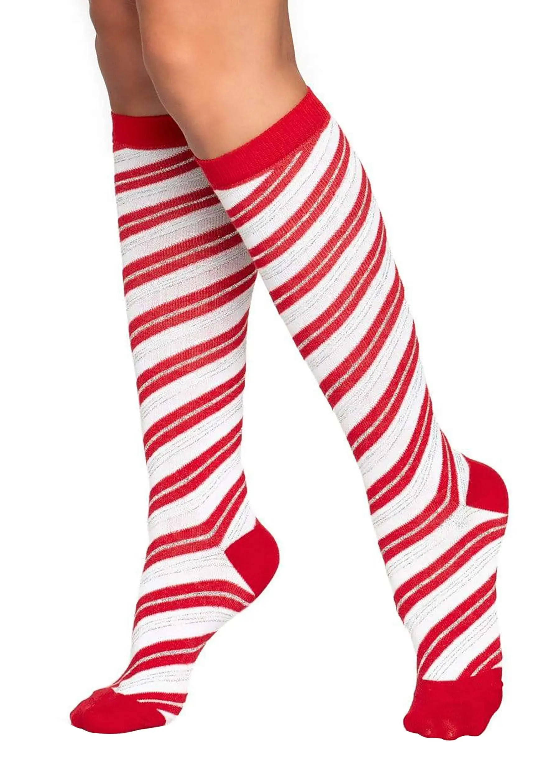 Candy Cane Knee High Socks For Women 1 Candy Cane Knee High Socks For Women